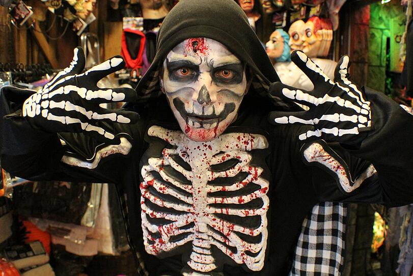 Der Horror-Shop Superstore ist bekannt fur seine außergewohnlichen Grusel- Dekorationen mit viel Liebe zum Detail.