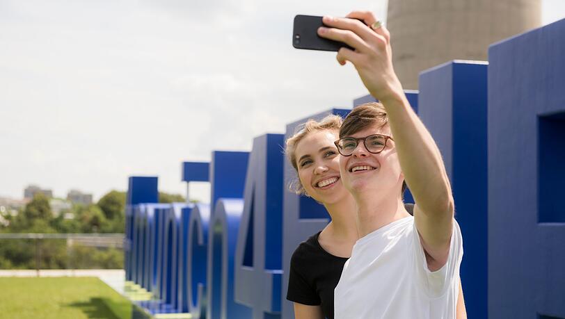 Selfie-Objekt Europa-Skyline. Selfie-Objekt Europa-Skyline.