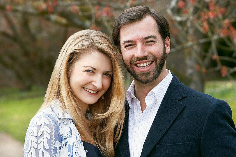 Der Thronfolger: Henris ältester Sohn Guillaume mit seiner Ehefrau, der belgischen Gräfin Stéphanie de Lannoy.