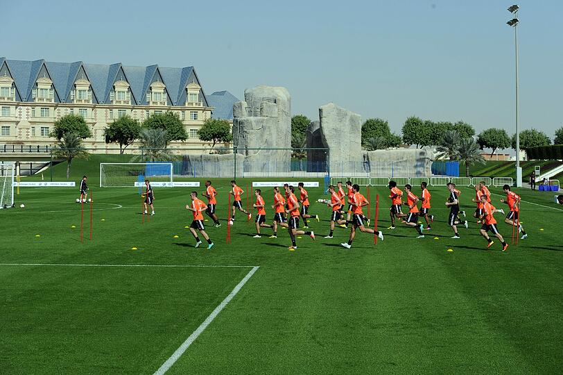 Die Bayern im Trainingslager in Doha, Tag 2.