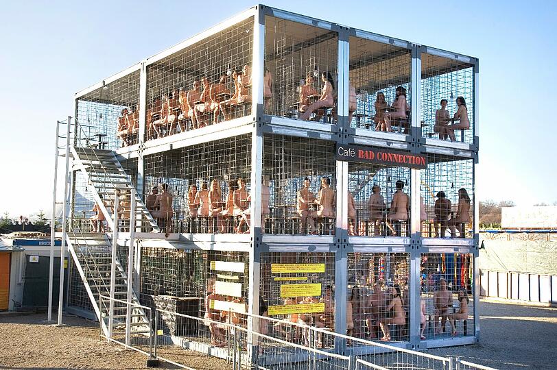 Bilder von der Aktion auf dem Tollwood