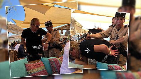 Robert Geiss wird von einem Mann in Saint Tropez festgenommen.
