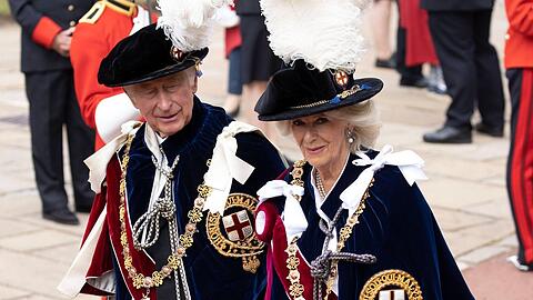 Prinz Charles und Herzogin Camilla am Garter Day 2022.