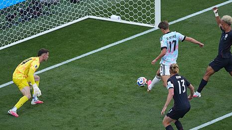 Belgien ging fr&uuml;h in F&uuml;hrung und gewann das Achtelfinale verdient.