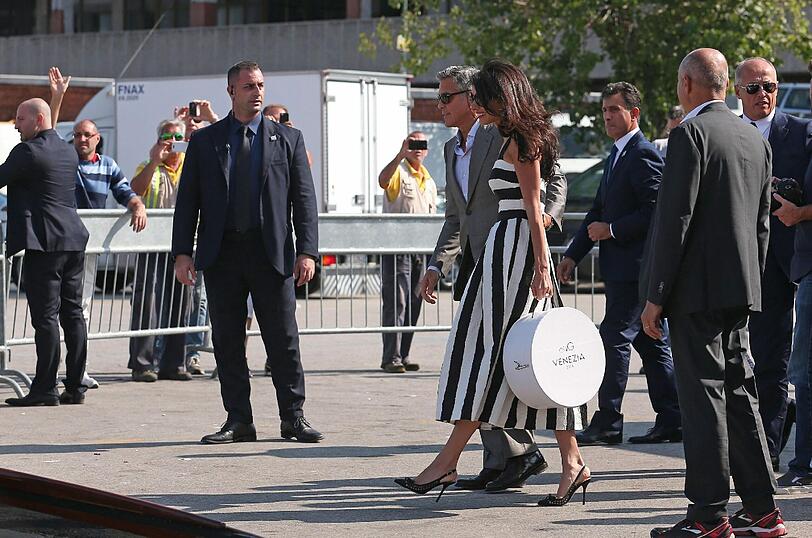 George Clooney und Amal Alamuddin in Venedig an ihrem Hochzeitswochenende.