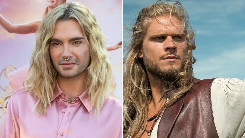 Bill Kaulitz neben R&uacute;rik G&iacute;slason in "Eat Pray Bark - Therapie auf 4 Pfoten".