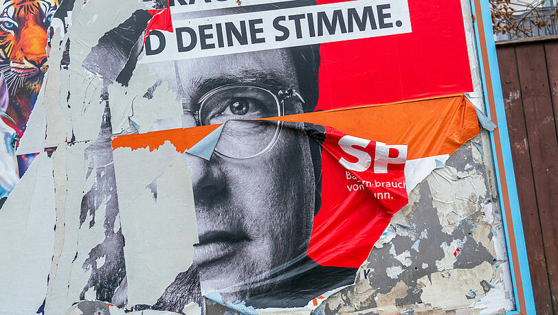 Ein altes SPD-Plakat von der Landtagswahl (Archivbild): Vor der Europawahl wurden bereits zahlreiche Plakate beschädigt. Auch zu körperlichen Auseinandersetzungen ist es gekommen.