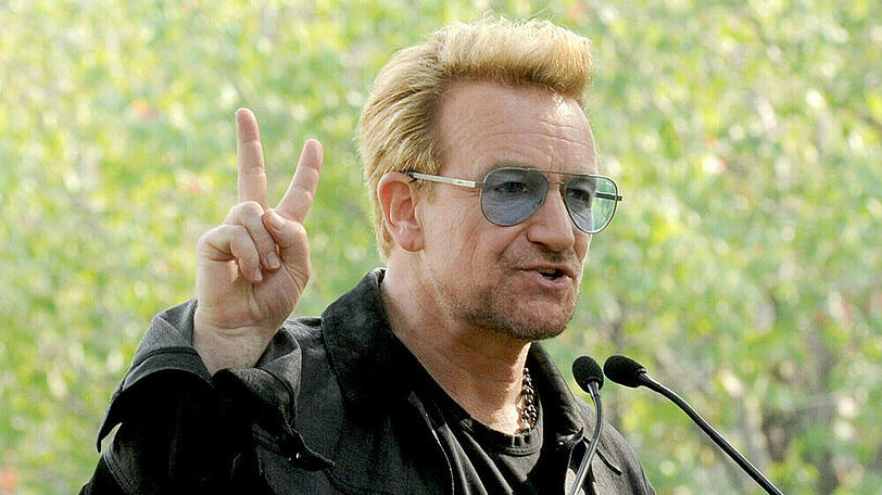 Superstar Bono setzt sich seit jeher für Menschenrechte und Frieden ein