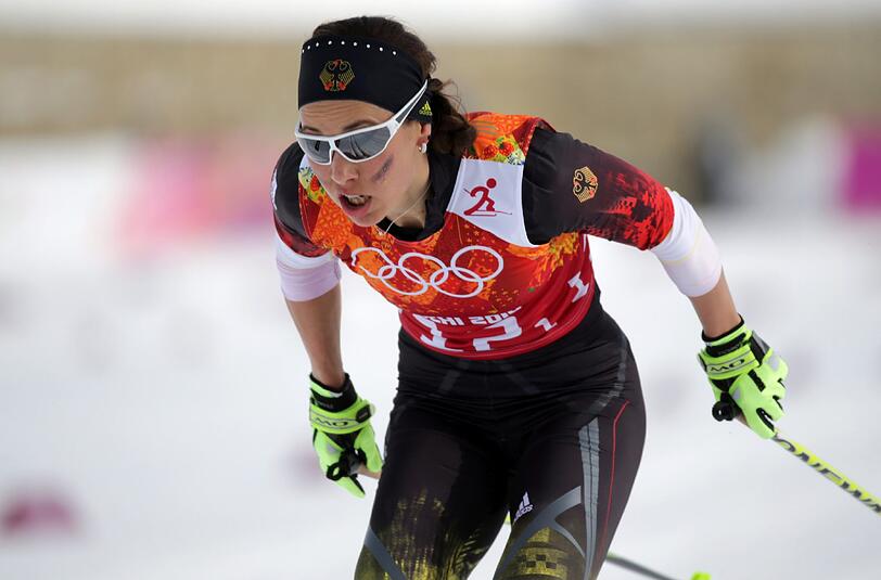 Langläuferin Stefanie Böhler. Ihr und ihrer Kollegin Denise Hermann fehlten am Ende 1,15 Sekunden zur Bronzemedaille.