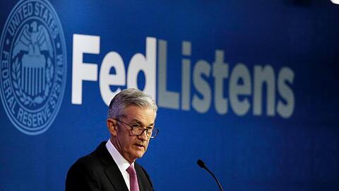 US-Notenbankchef Jerome Powell lässt die Tür für eine baldige Leitzinssenkung weiter offen.