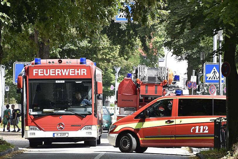 Feuer in einer Schule in Obermenzing.