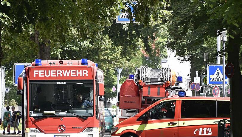 Feuer in einer Schule in Obermenzing. Feuer in einer Schule in Obermenzing.