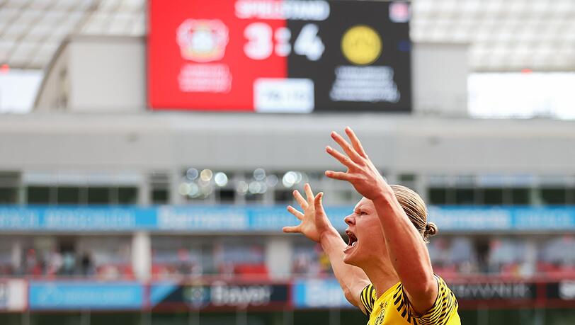 In der Hinrunde siegt Borussia Dortmund mit 4:3 in Leverkusen - im Rückspiel fehlt dem BVB allerdings Torjäger Erling Haaland.