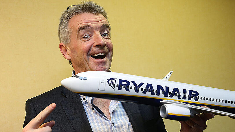 Ryanair-Chef Michael O'Leary hat gut lachen. Foto: EPA/JULIEN WARNAND Ryanair-Chef Michael O'Leary hat gut lachen. Foto: EPA/JULIEN WARNAND