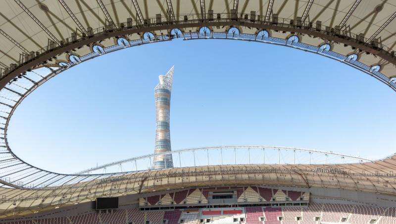Im Khalifa-Stadion in Doha finden ab Freitag die Leichtathletik-Weltmeisterschaften statt. Im Khalifa-Stadion in Doha finden ab Freitag die Leichtathletik-Weltmeisterschaften statt.