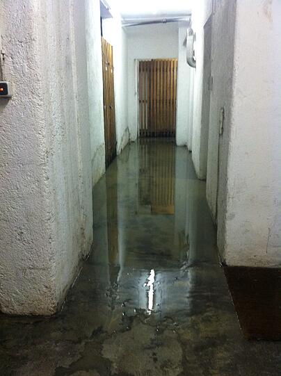 Bis zu 7 Zentimeter hoch stand hier das Wasser, berichtet eine Bewohnerin.