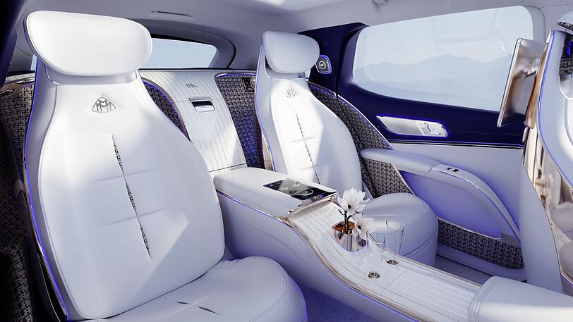 Der Lounge-Charakter des Maybach-Innenraums soll luxuriöses Reisen auf höchstem Niveau ermöglichen.