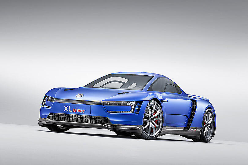 Schnittig, flach, schnell: Die VW-Studie XL Sport debütiert in Paris.