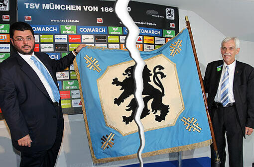 Investor Hasan Ismaik (l) und 1860-Präsident Dieter Schneider.