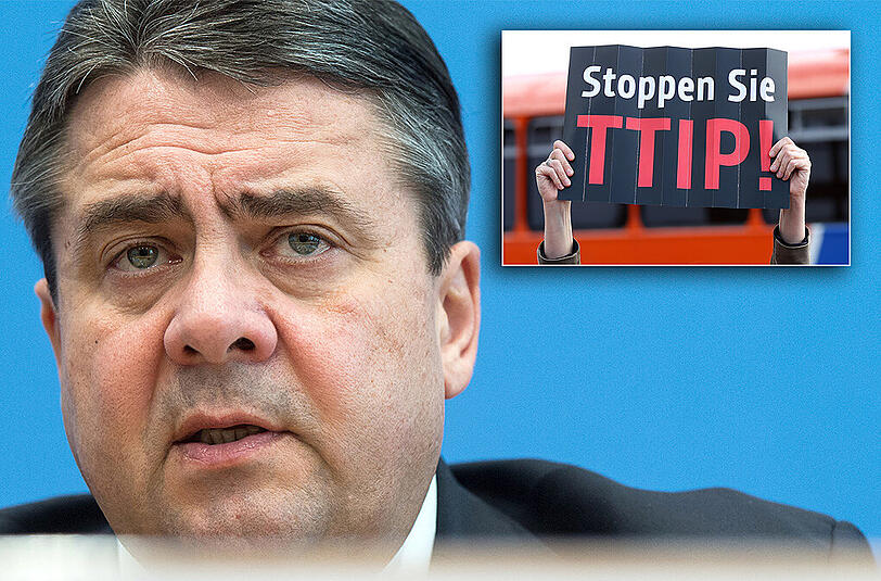 Obwohl das Vertrauen der Bürger gegenüber dem US-Handelsabkommen TTIP stark schwindet, rührt Bundeswirtschaftsminister und Vizekanzler Sigmar Gabriel (SPD) die Werbetrommel dafür.