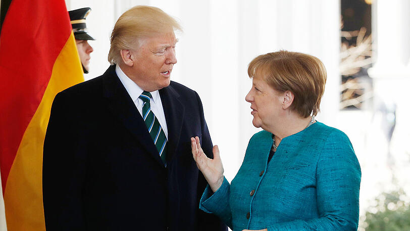 Angela Merkel zu Besuch bei Donald Trump. Die Bilder aus Washington.