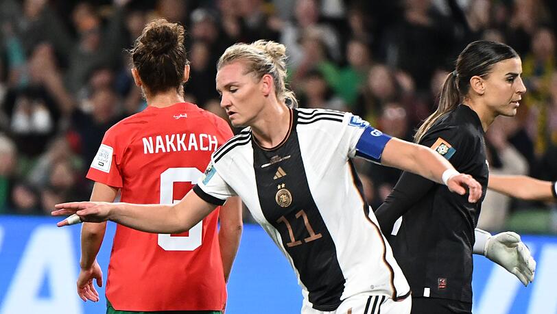 Brachte die DFB-Auswahl in Führung: Alexandra Popp. Brachte die DFB-Auswahl in Führung: Alexandra Popp.