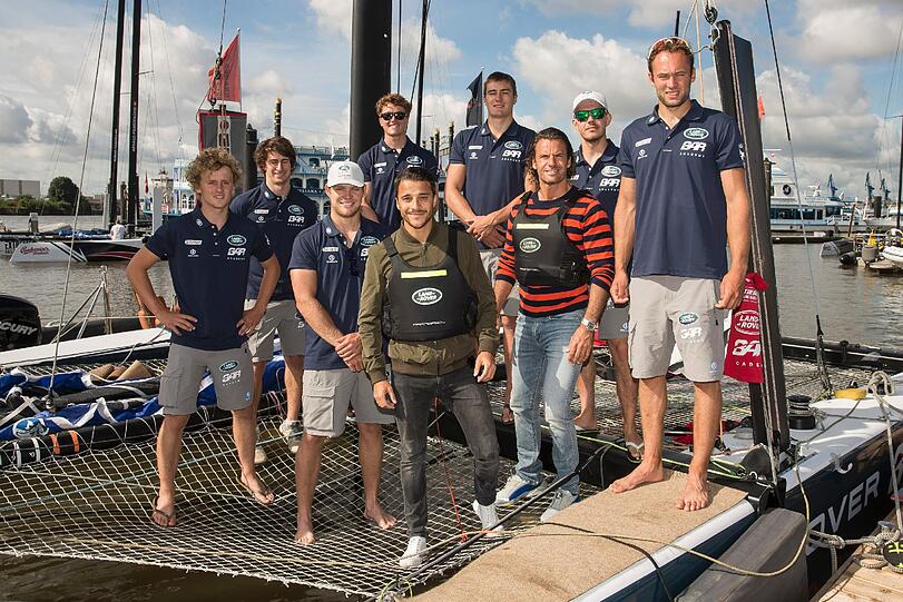 Stephan Luca und Kostja Ullman bei der Land Rover Sailing Series in Hamburg