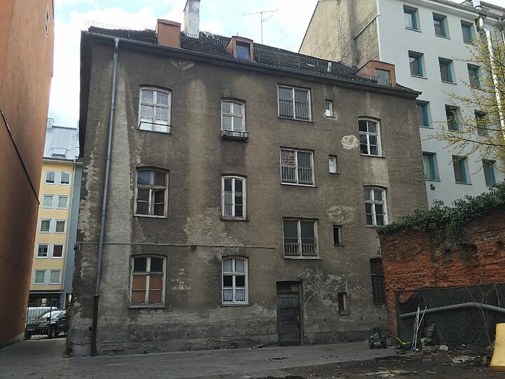 Das Geisterhaus in der Gabelsbergerstraße.