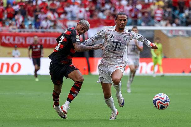 Sein letzter Auftritt im Bayern-Trikot: Leroy Sané beim Achtelfinale der Klub-WM gegen Flamengo. Sein letzter Auftritt im Bayern-Trikot: Leroy Sané beim Achtelfinale der Klub-WM gegen Flamengo.