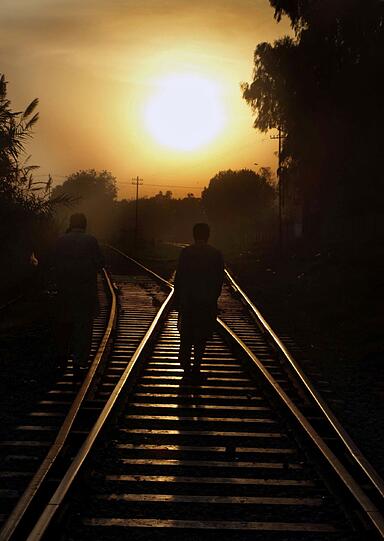 Sonnenuntergang in Pakistan.