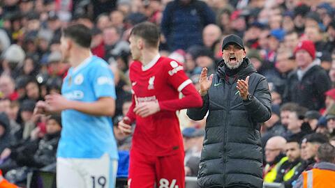 Coach Jürgen Klopp und der FC Liverpool trennten sich von Manchester City 1:1.