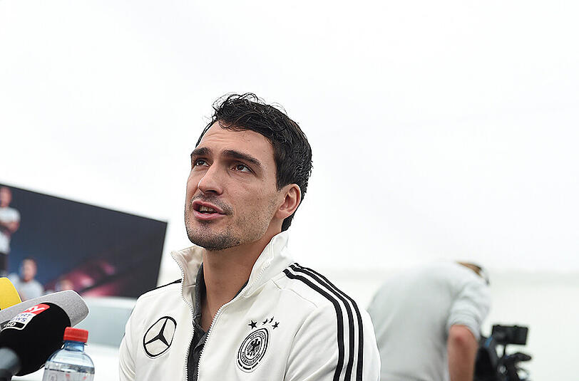 Mats Hummels beim Medientag der DFB-Auswahl im EM-Trainingslager in Ascona.