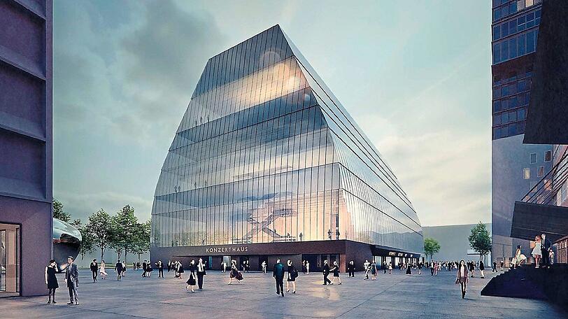 So könnte es in etwa ausschauen, das neue Konzerthaus im Werksviertel hinter dem Ostbahnhof.