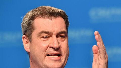 Markus Söder, CSU-Vorsitzender und Ministerpräsident aus Bayern beim Politischen Aschermittwoch. Foto: Peter Kneffel/dpa