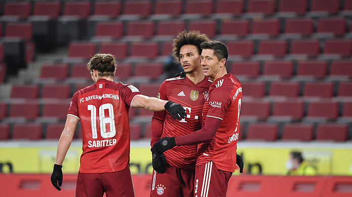 Robert Lewandowski und Leroy Sané verdienten sich gegen Köln die Bestnote.