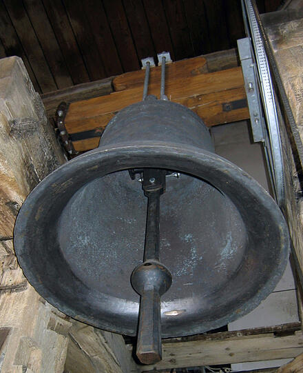 "Frühmesserin" (1442, Südturm, 800 Kilo). Sie läutete um 4.45 Uhr zur Frühmesse, seit 1993 abends.