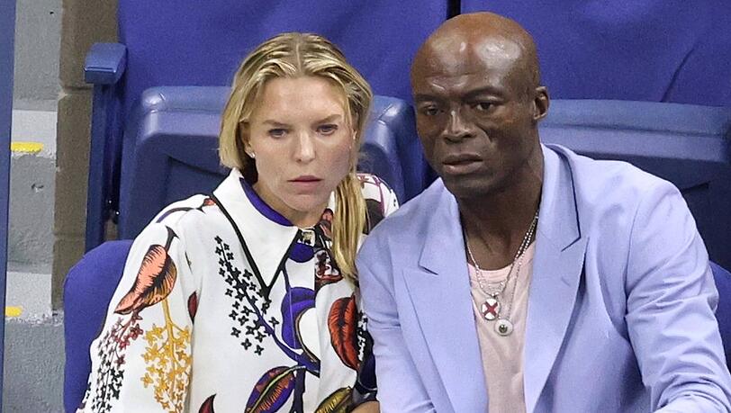 Laura Strayer und Seal sahen sich ein Drittrunden-Match in New York an.