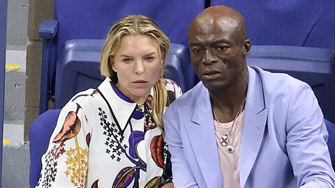 Laura Strayer und Seal sahen sich ein Drittrunden-Match in New York an.