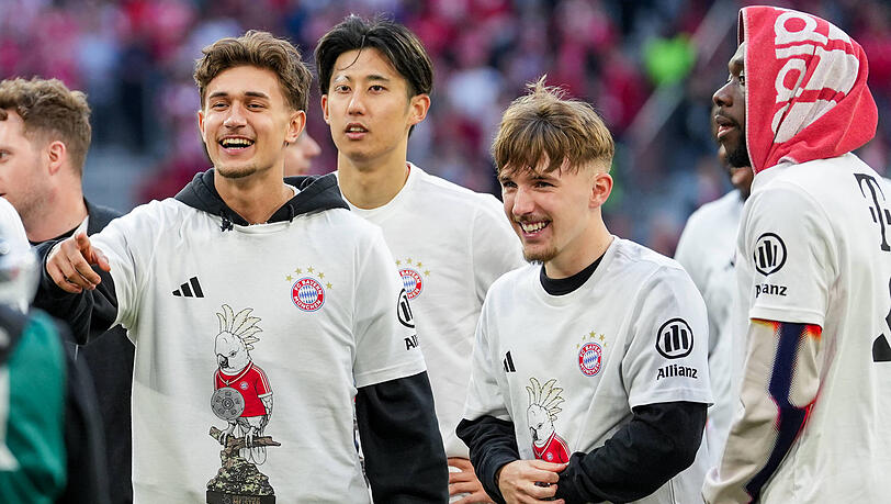 Zwei Bayern-Hoffnungstr&auml;ger f&uuml;rs R&uuml;ckspiel gegen PSG: Tom Bischof (l.) und Lennart Karl.