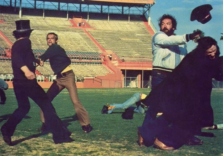 Zwei außer Rand und Band: Bud Spencer und Terence Hill in ihrem Element.