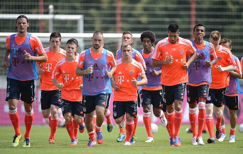 Die Bayern bei der Arbeit.