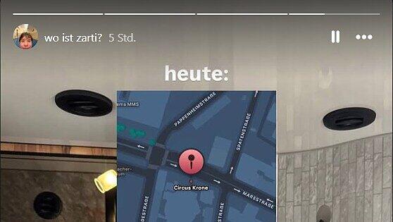 "Wo ist Zarti?" So kündigt der Sänger seine Stippvisite vor dem Circus Krone auf Instagram an. "Wo ist Zarti?" So kündigt der Sänger seine Stippvisite vor dem Circus Krone auf Instagram an.