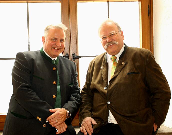 Die Wiesnprominenz war natürlich auch zugegen: Die Festwirte Christian Schottenhammel und Wiggerl Hagn.