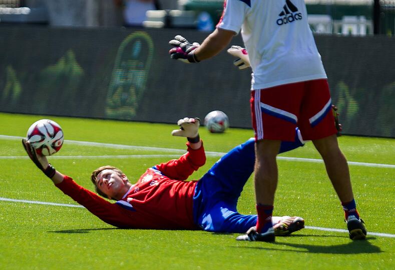 Die Bilder vom öffentlichen Training in Portland.