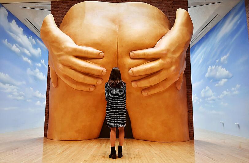 Es gibt große Türen, kleine Türen, Türen mit Glasfenster &ndash; und es gibt Türen, die aussehen wie der Hintern eines Menschen. So wie dieses Kunststück von Anthea Hamilton in einem Museum in London. Ursprünglich sollte die "Ars.."-Tür als Eingang zu einem New Yorker Apartment-Block installiert werden. Glück für die Bewohner: Das Projekt ist niemals umgesetzt worden.