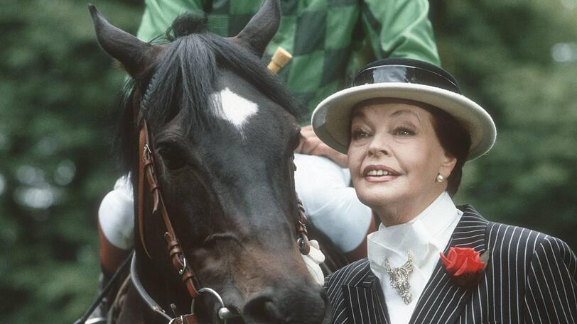 Margot Hielscher im Juni 1988 in der ZDF-Serie "Rivalen der Rennbahn".