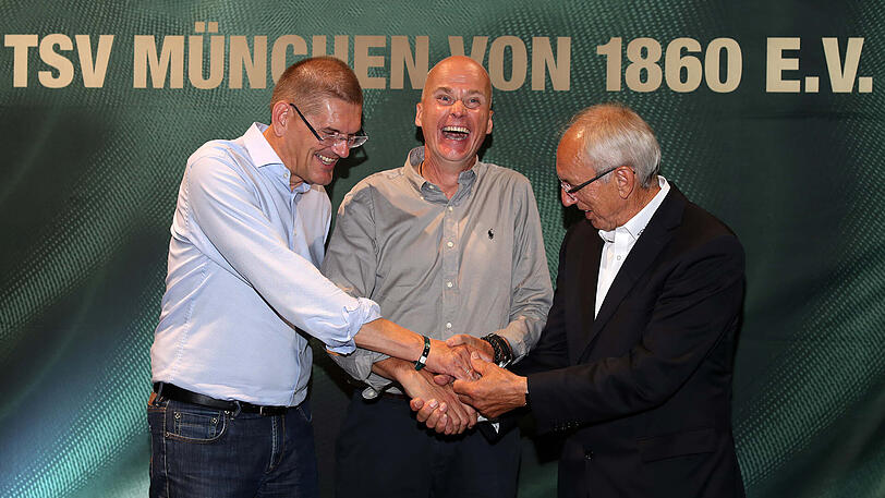 Löwen-Präsidium: Heinz Schmidt, Oberlöwe Robert Reisinger und Hans Sitzberger (v.li.).