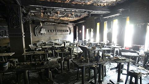 Das Pub wurde bei dem Brand v&ouml;llig zerst&ouml;rt.