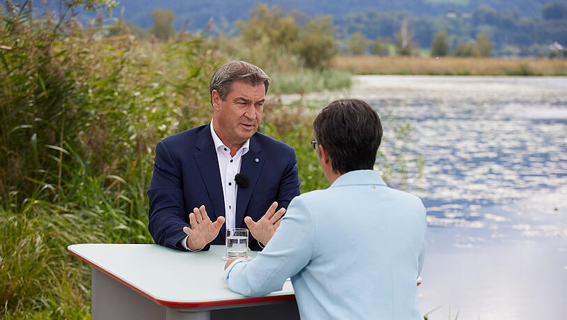 Bayerns Ministerpräsident Markus Söder (CSU) stellt sich den Fragen im ZDF-Sommerinterview.