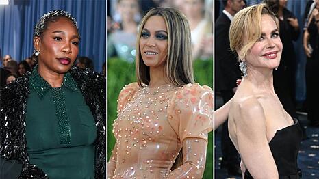 Venus Williams (l.) und Nicole Kidman (r.) waren 2025 bei der Met Gala zu Gast, Beyonc&eacute;s (M.) letzter Auftritt liegt bereits fast zehn Jahre zur&uuml;ck.